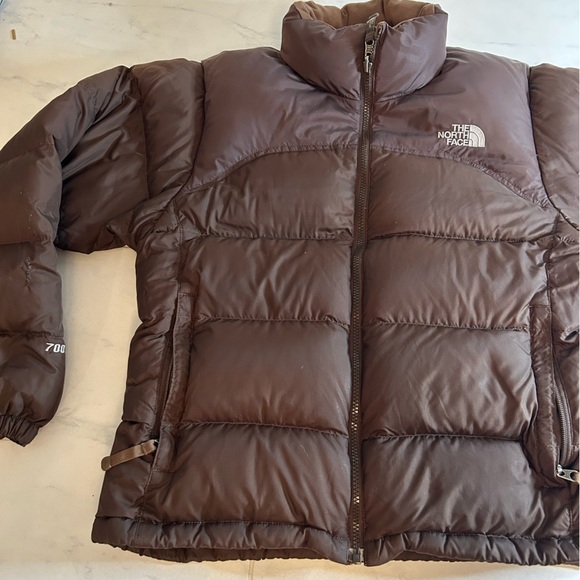 The North Face Jackets & Blazers - The North Face brown Puffer Jacket. Stove sack. 700. One repair